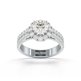 2.32 CT Halo Lab Diamond Engagement Ring